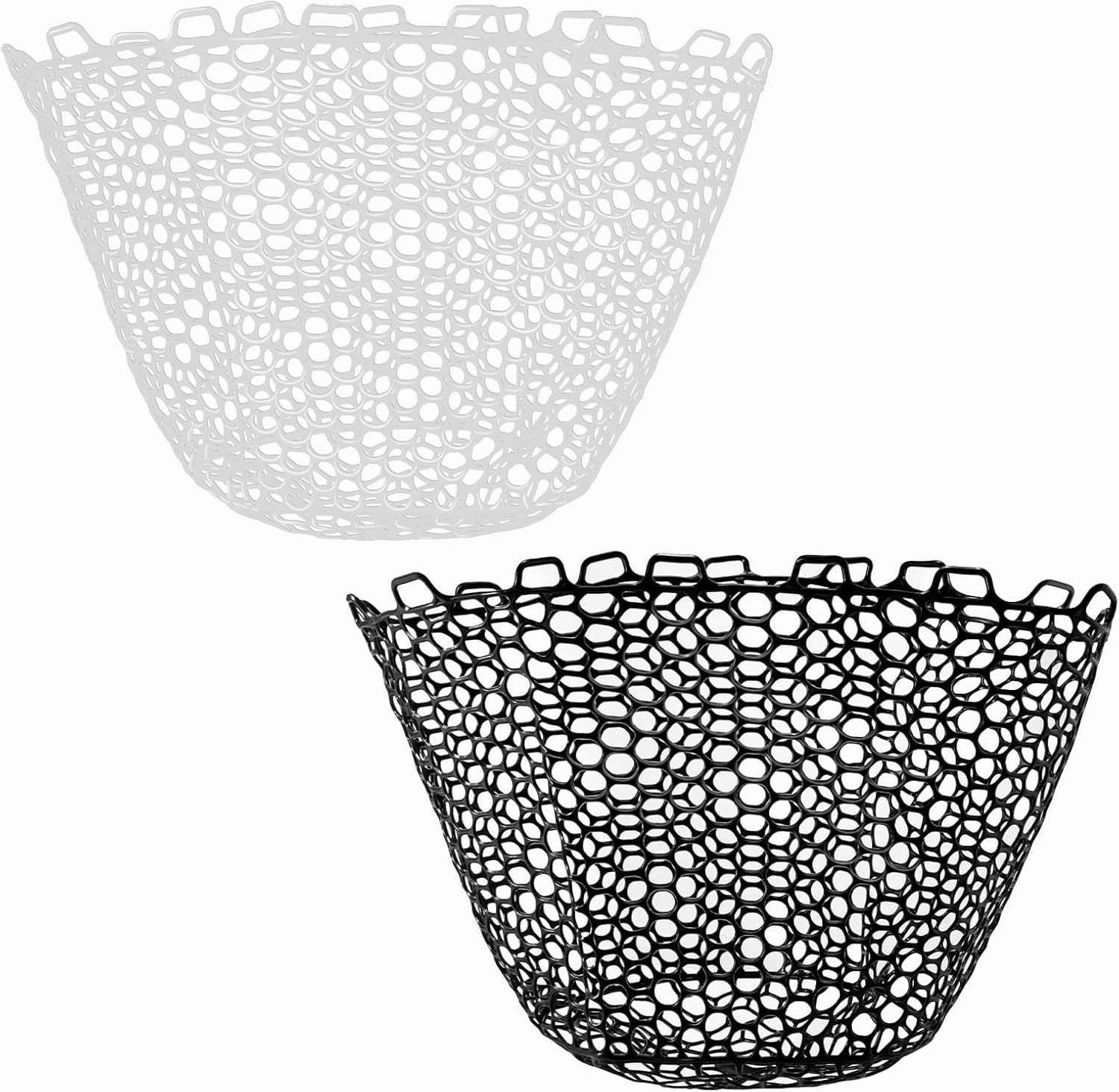 Fishing Nets Silicone Replacement Netting, Clear Black Fly Ice Fishing Net Landing Kayak Nets Without Handle for Freshwater Saltwater Foldable Soft Flexible Trout Net Silicone Mesh