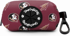 Florida State Seminoles Collars and Leashes | Officially Licensed | Adjustable-Fits All Pets! (Poop Bag Holder)