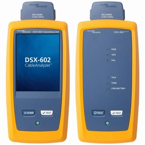 Fluke Networks DSX-602 CableAnalyzer Copper Cable Certifier for Category 5, 5e, 6, & 6A Twisted-Pair Cabling, 500 MHz Range, Touchscreen, includes Channel Adapters, LinkWare Reporting