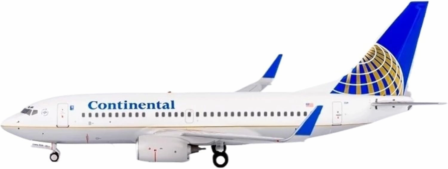 for Continental Airlines B737-7001: 200 Scale Model Airplane Simulation Alloy Finished Toy Airplane Die-Cast Replica