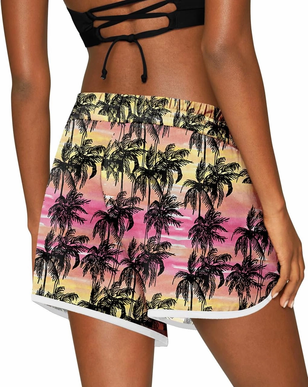 For G and PL Women Summer Floral Beach Boardshorts with Pockets Swim Trunks