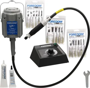 FOREDOM 2252 CHISEL CARVING KIT K.2252 WOODCARVING LX MOTOR EMX 50C HIGH TORQUE