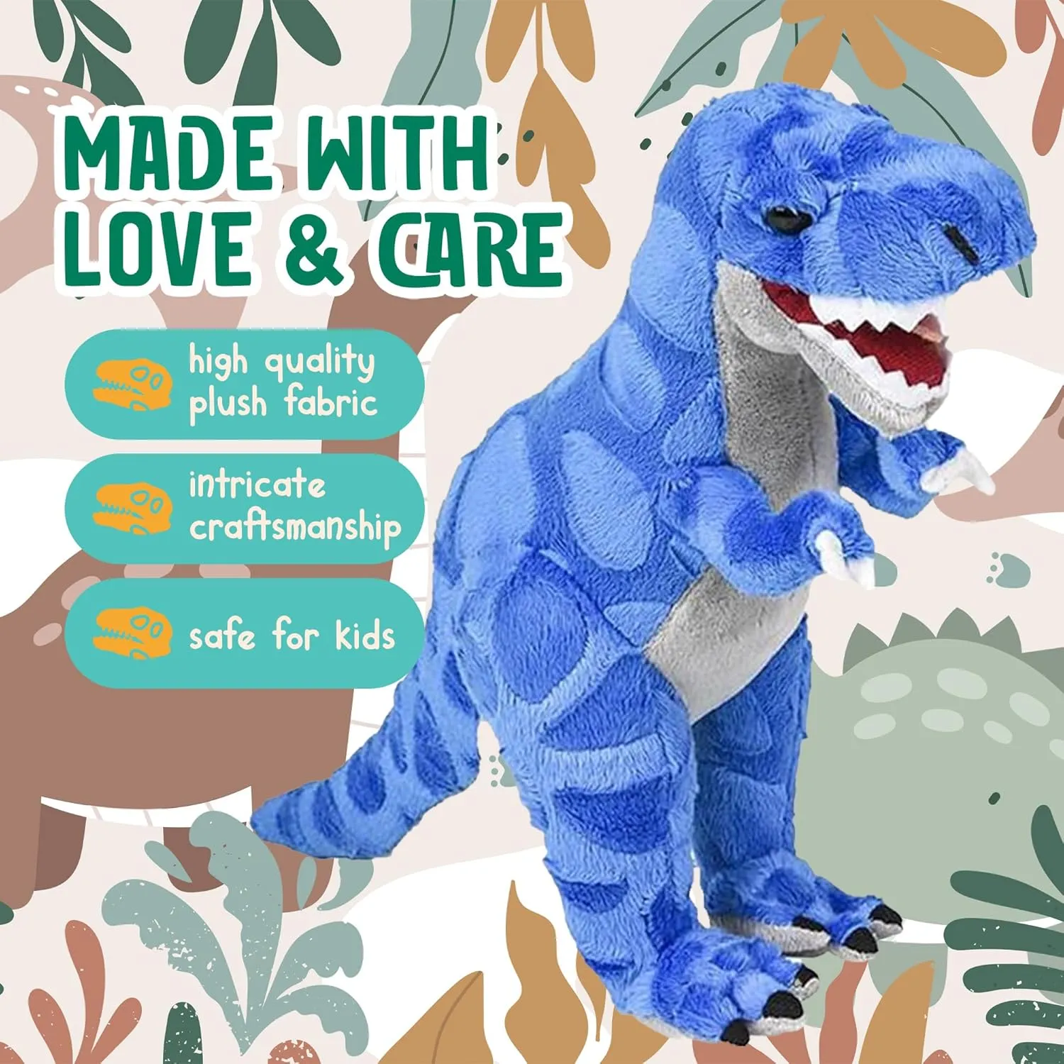 Forest & Twelfth 16” T-Rex Dinosaur Stuffed Animal Plush Toys, Cute, Ultra Cuddly, Huggable Soft Dino Toy, Nursery Decor, Baby Shower Decorations, Birthday Gift for Boys and Girls (16" T-Rex)