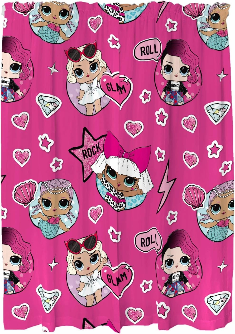 Franco Kids Room Window Curtains Drapes Set, 82 in x 63 in, LOL Surprise