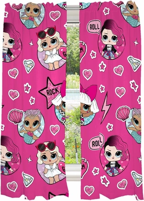 Franco Kids Room Window Curtains Drapes Set, 82 in x 63 in, LOL Surprise