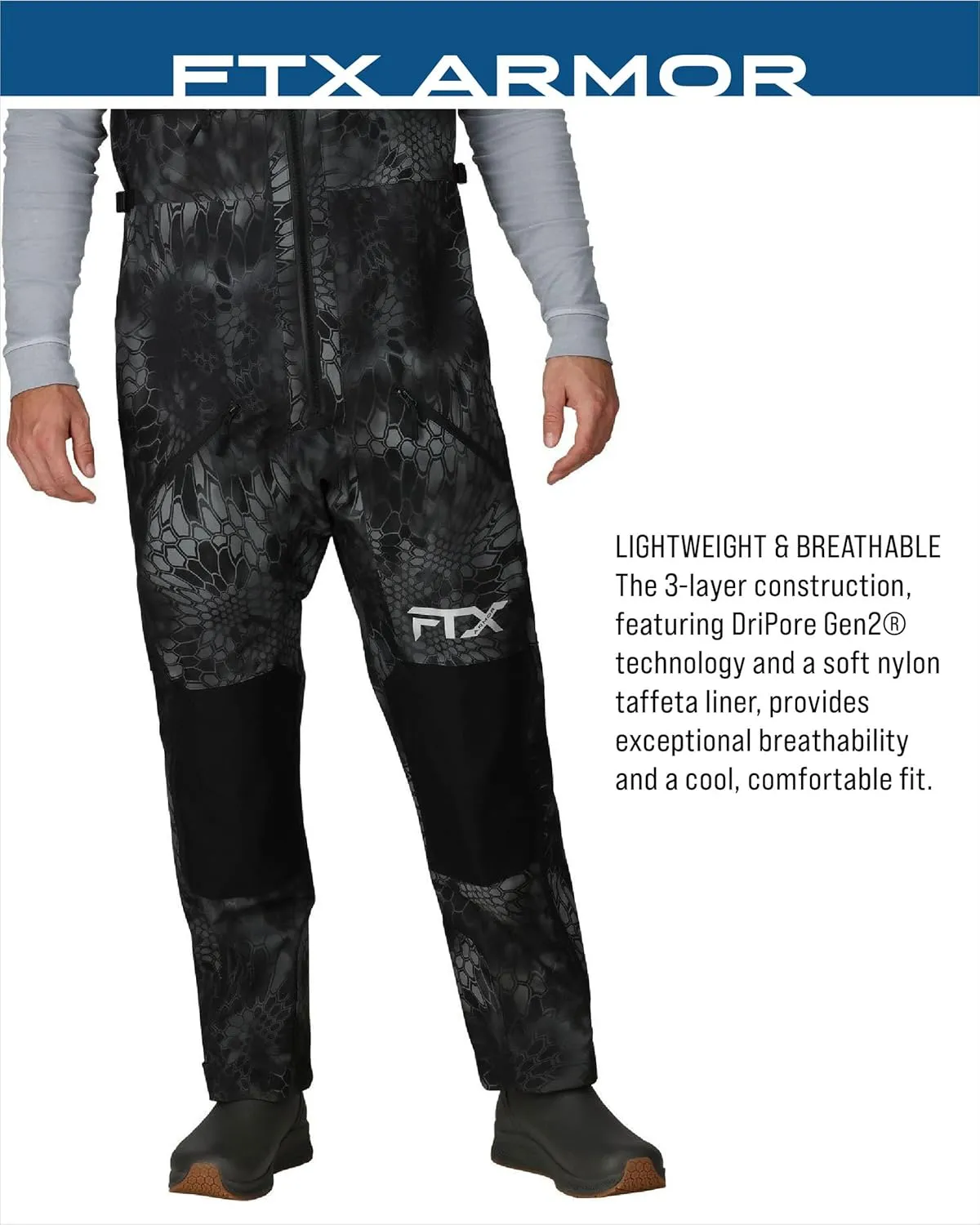 FROGG TOGGS Men's FTX Armor Premium Waterproof Rain, Fishing Bibs