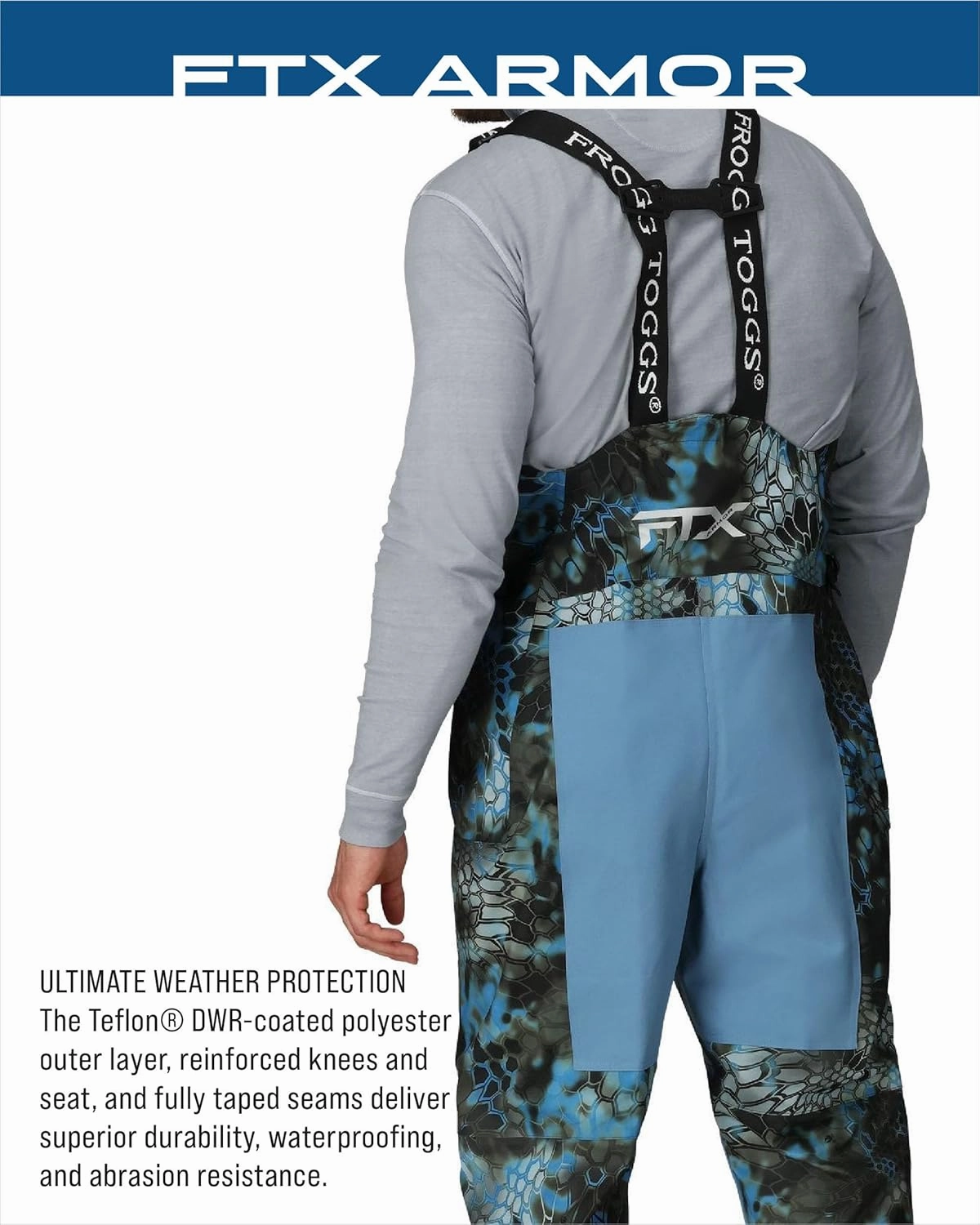 FROGG TOGGS Men's FTX Armor Premium Waterproof Rain, Fishing Bibs