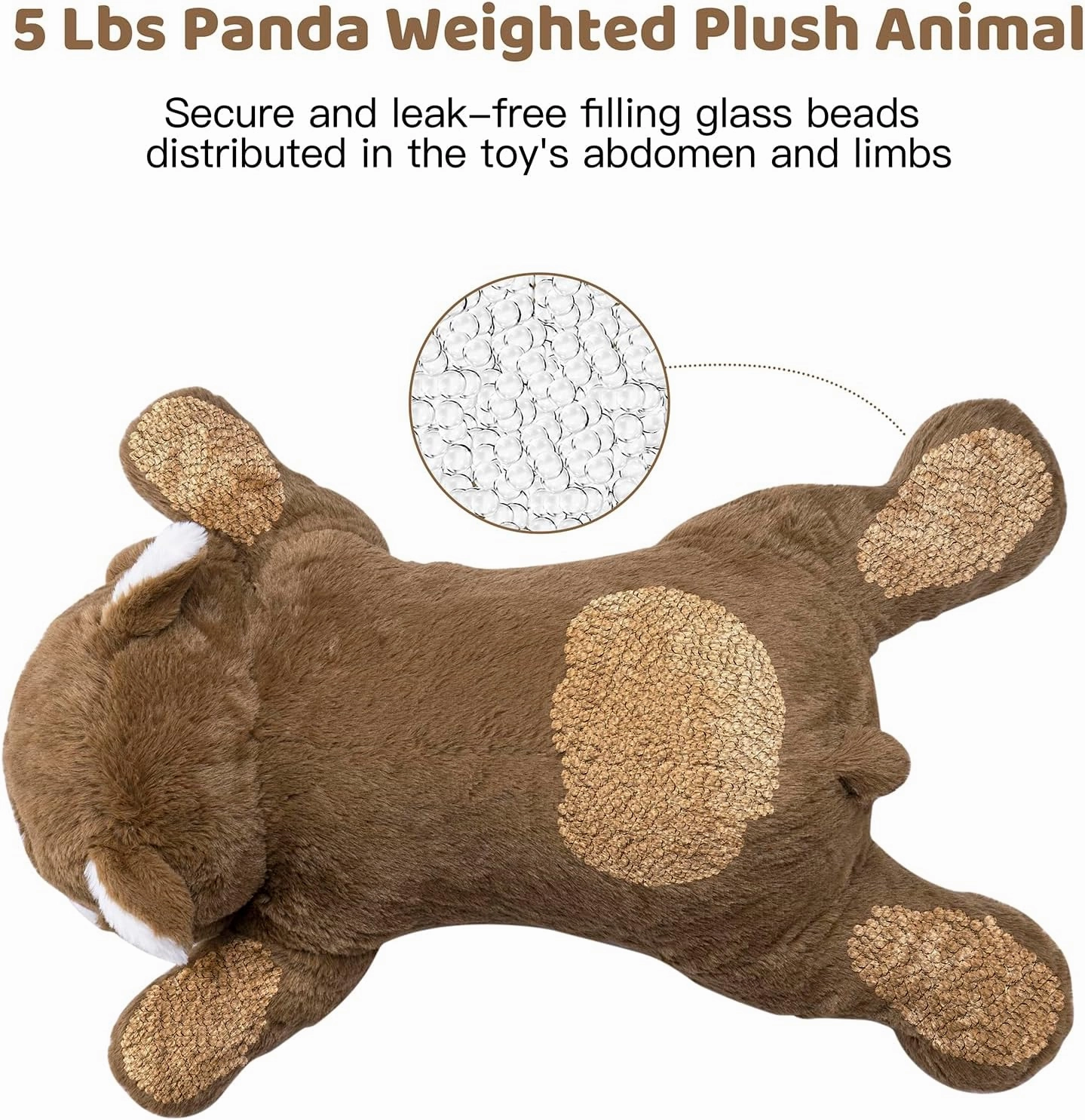 Fryser Red Panda Weighted Stuffed Animals 5 lbs Large Weighted Plush Animals, Red Ailurus fulgens Panda Weighted Plush Toys Gift for Kids Adults Cuddle Comfort