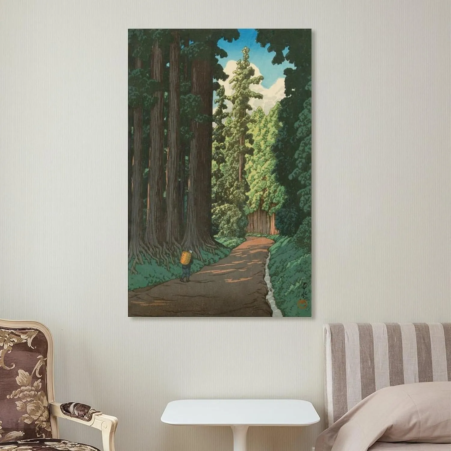 FUCMI Road To Nikko By Kawase Hasui Canvas Poster Wall Art Bedroom Decor Office Room Kitchen Decor Gift 20x30inch(50x75cm)