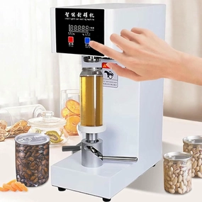Fully Automatic Can Sealer Machine,180W Automatic Cup Sealing Machine,Glass Plastic Tin Can Cup Can Sealer w/Counter, Dia. 2.2”,Height 3.9”-7.8”