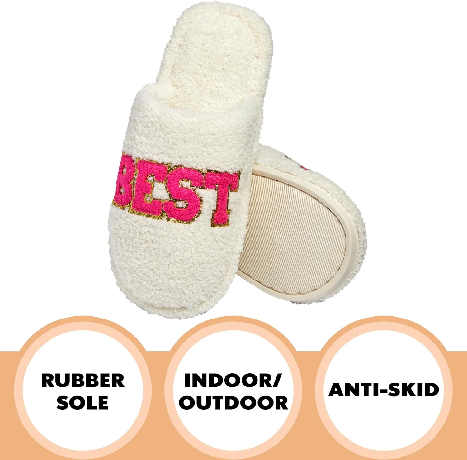Funky Junque Cozy Microfiber Women's Slippers with Non-Slip Sole - Easter Designs, Spring Patterns