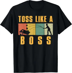 Funny Cornhole Design For Men Women Cornhole Bean Bag Toss T-Shirt