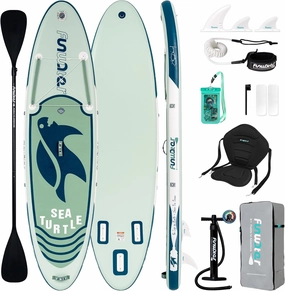 FunWater Inflatable Stand Up Paddle Board with Premium SUP Paddleboard Accessories, Anti-Slip EVA Deck, 11'/10'6'' Paddle Boards for Adults & Youth of All Skill Levels