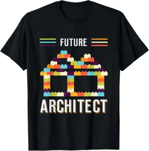 Future Architect Building Blocks Brick Gift for Cute Toddler T-Shirt