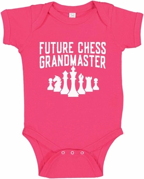 Future Chess Player Grandmaster Baby Bodysuit Children's Chess T-Shirt