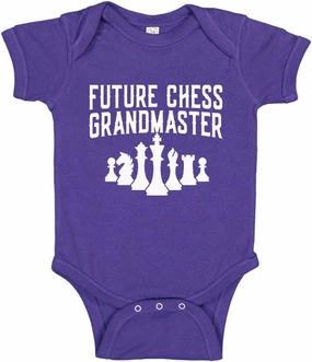 Future Chess Player Grandmaster Baby Bodysuit Children's Chess T-Shirt