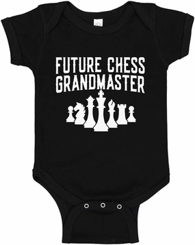 Future Chess Player Grandmaster Baby Bodysuit Children's Chess T-Shirt