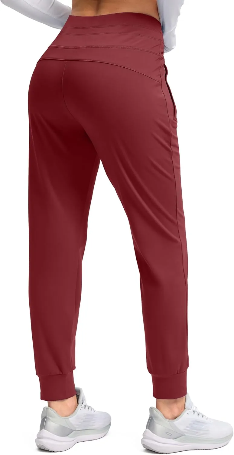 G Gradual Women's Fleece Lined Joggers High Waisted Water Resistant Thermal Winter Sweatpants Running Hiking Pockets