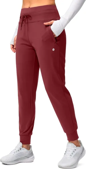 G Gradual Women's Fleece Lined Joggers High Waisted Water Resistant Thermal Winter Sweatpants Running Hiking Pockets