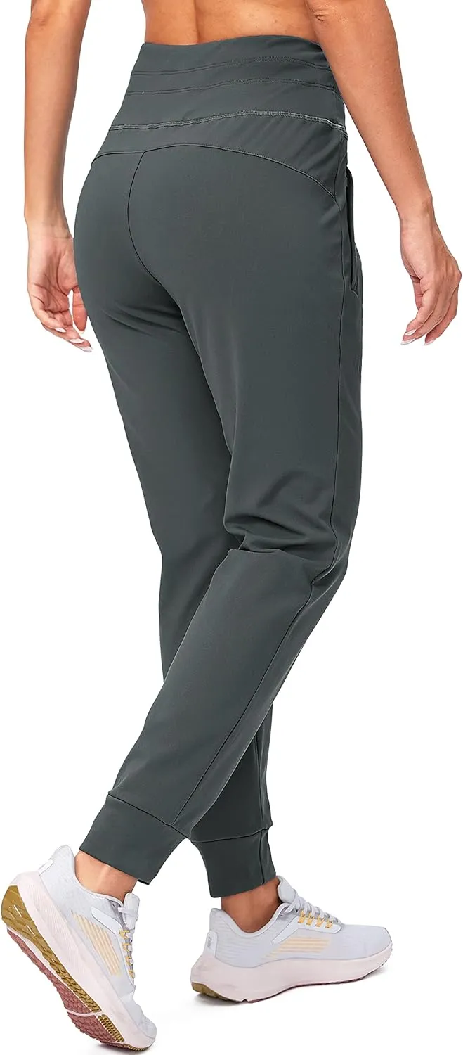G Gradual Women's Fleece Lined Joggers High Waisted Water Resistant Thermal Winter Sweatpants Running Hiking Pockets