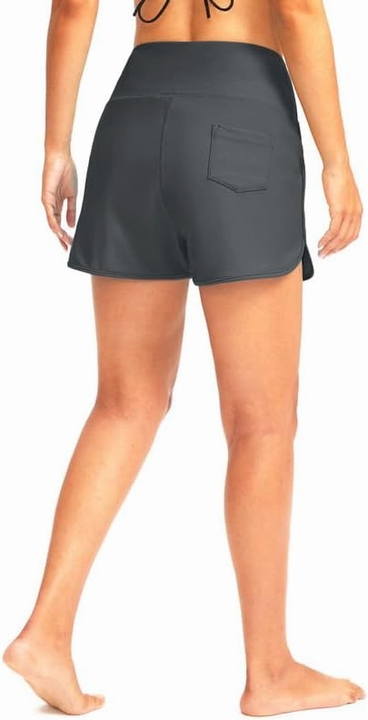 G Gradual Women's 3" High Waisted Swim Board Shorts with Pockets Quick Dry Swimsuit Bottoms Bathing Suit for Women with Liner