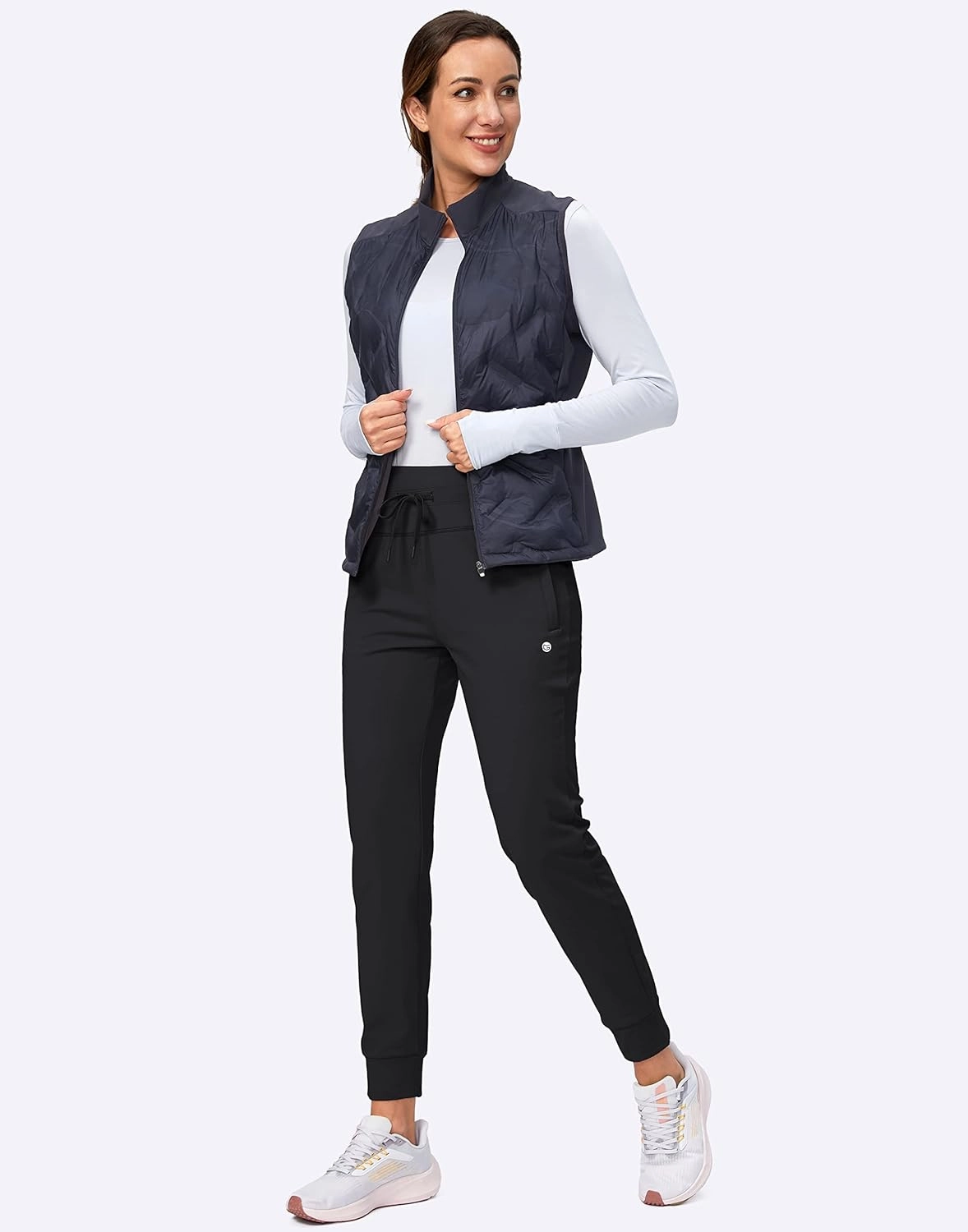 G Gradual Women's Fleece Lined Joggers High Waisted Water Resistant Thermal Winter Sweatpants Running Hiking Pockets