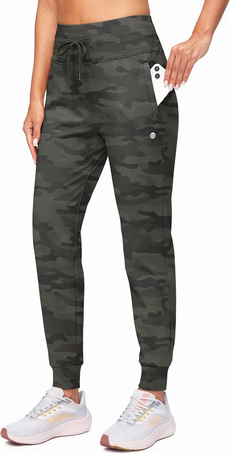 G Gradual Women's Fleece Lined Joggers High Waisted Water Resistant Thermal Winter Sweatpants Running Hiking Pockets