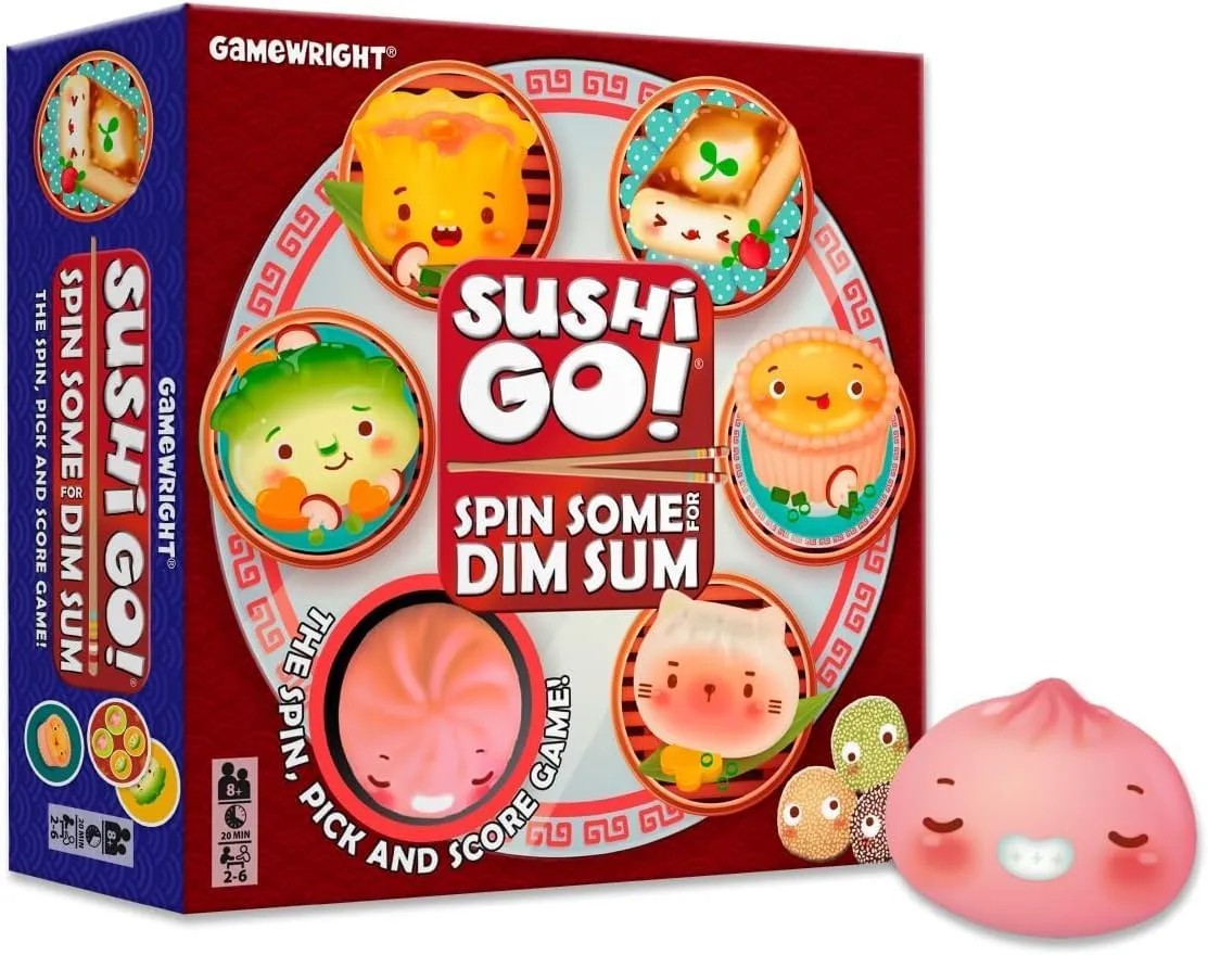 Gamewright - Sushi Go! Spin Some for Dim Sum Board Game, Ages 8 , 2-6 Players
