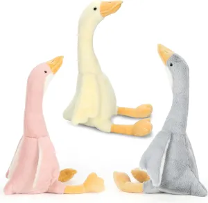 Generic 3pcs Goose Stuffed Animal - 15.7" Swan Plush Toys, Soft Duck Plush, Cute Anime Duck Toy, Goose Pillow Plush for Kids Boys Girls Sleeping Room Party Favors Gifts