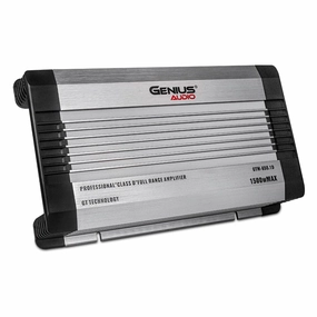 Genius Audio GTM-650.1D Compact Full Range Powered Car Amplifier Monoblock 1500 Watts Max Class D 1-Ohm Stable with Power Protection System and Bass Boost for Speaker and Woofer Performance