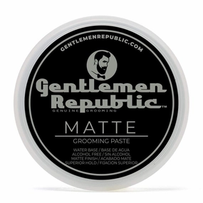 Gentlemen Republic 4oz Matte Paste for Men - Water-Based Men's Hair Paste with Strong Hold & Matte Finish - Alcohol-Free Hair Styling for Natural Texture – Made in the USA