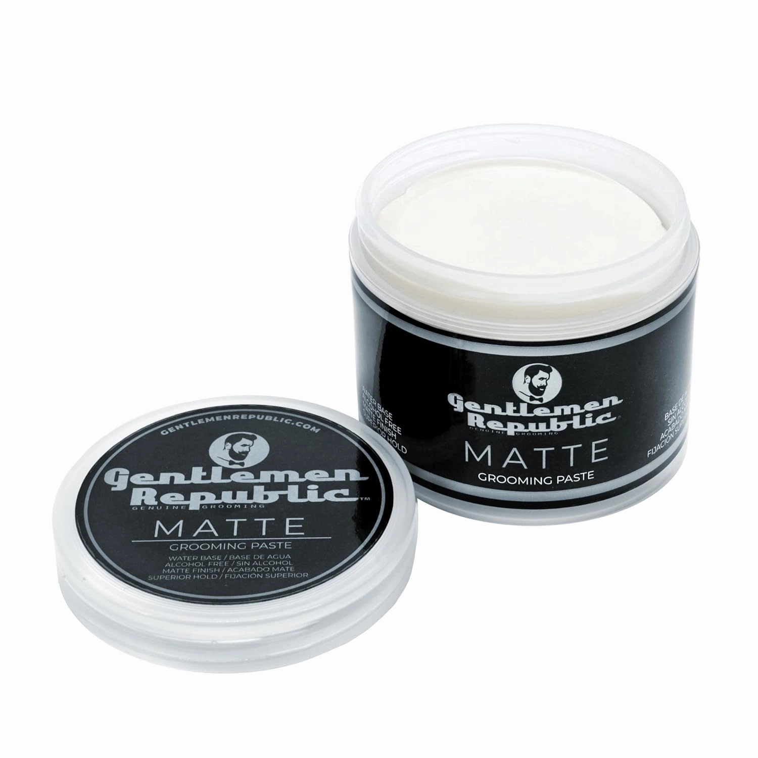 Gentlemen Republic 8oz Matte Paste for Men - Water-Based Men's Hair Paste with Strong Hold & Matte Finish - Alcohol-Free Hair Styling for Natural Texture – Made in the USA