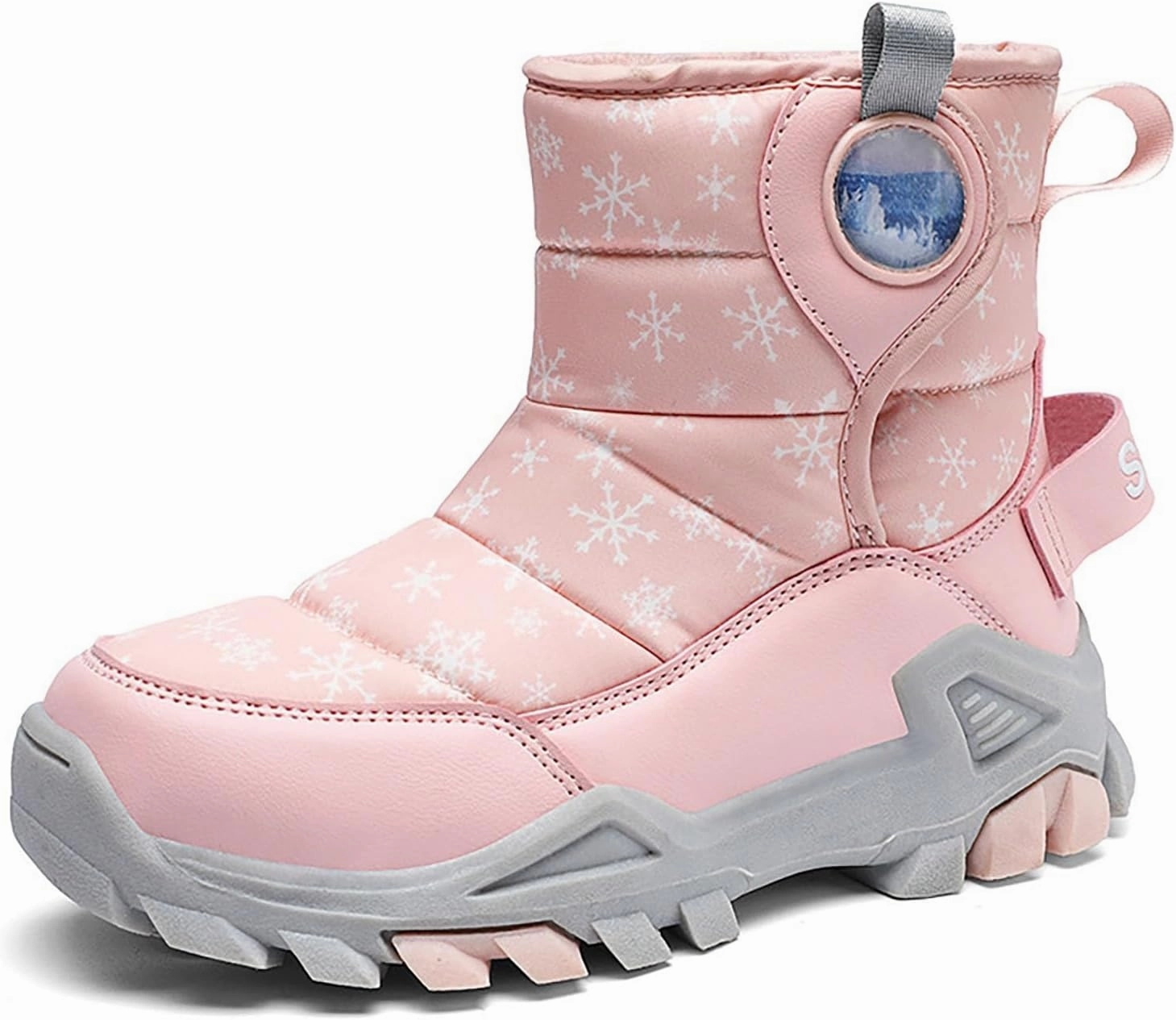 Girls Boys Snow Boots Outdoor Warm Comfortable Non Slip Mid Calf Padded Small Big Kids Winter Shoes Big Kid