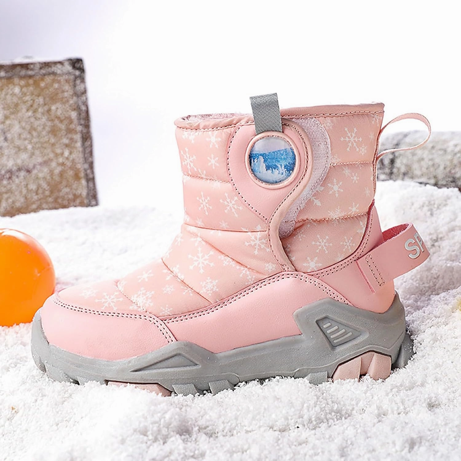 Girls Boys Snow Boots Outdoor Warm Comfortable Non Slip Mid Calf Padded Small Big Kids Winter Shoes Big Kid