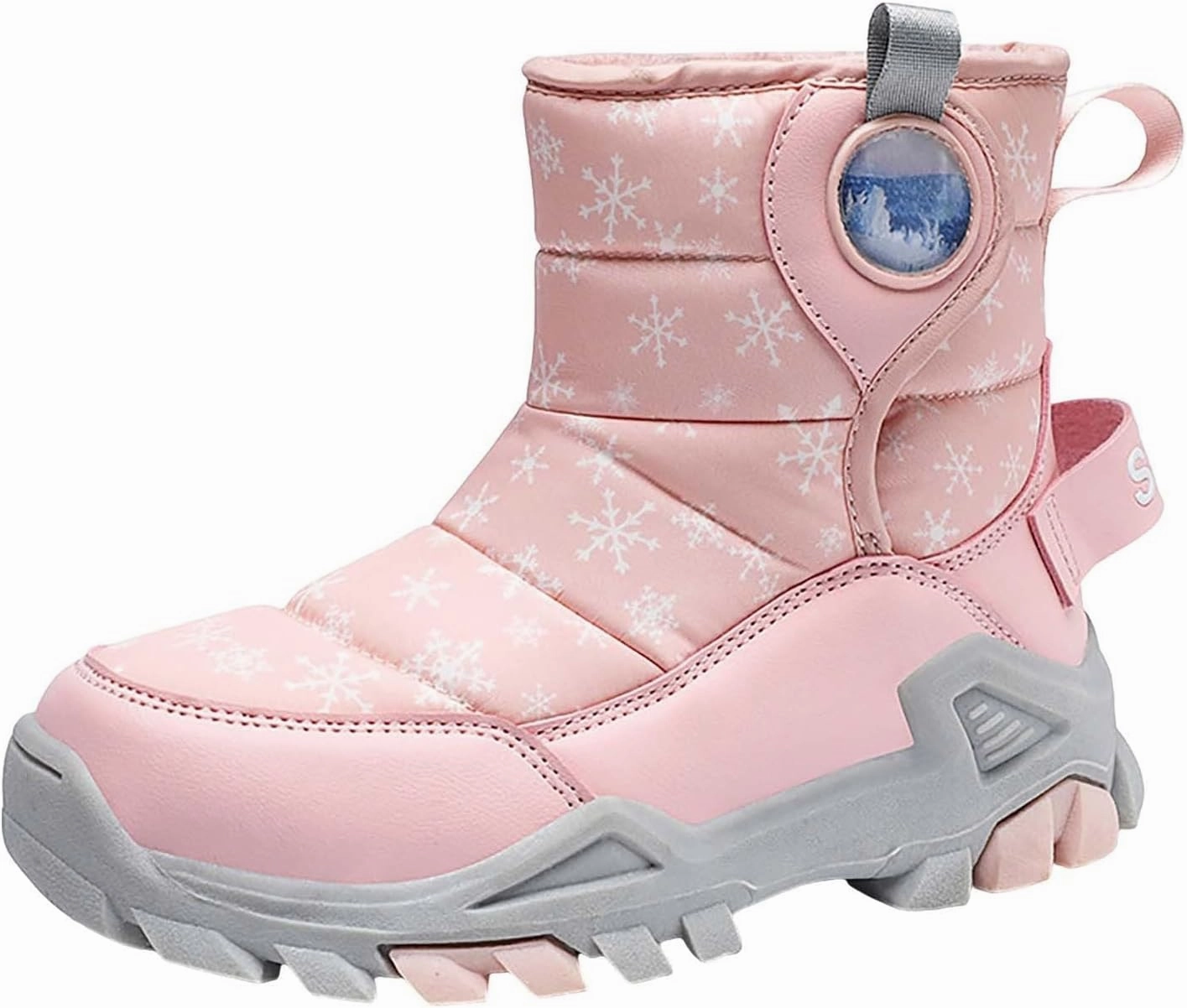 Girls Boys Snow Boots Outdoor Warm Comfortable Non Slip Mid Calf Padded Small Big Kids Winter Shoes Big Kid