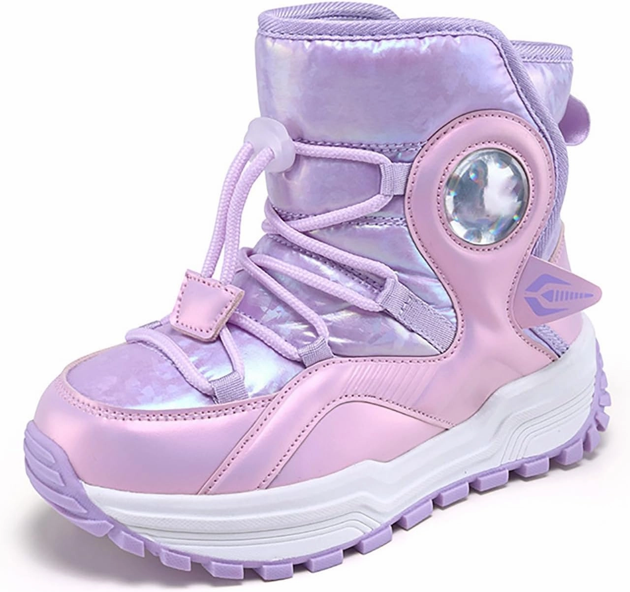 Girls Boys Snow Boots Outdoor Warm Comfortable Non Slip Mid Calf Padded Small Big Kids Winter Toddler Shoes Girls 7