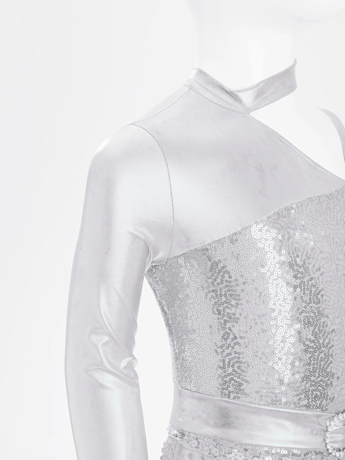 Girls Sequins Latin Dance Dress Leotard Ballroom Samba Rumba Jazz Fringe Skirts Tassel Bodysuit