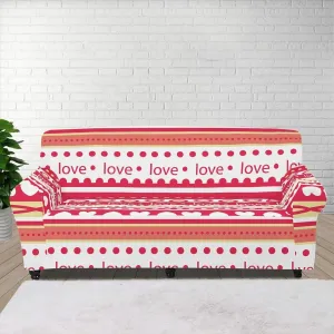 GLENLCWE Valentines Day Pink Couch Covers for 3 Seater Cushion Couch Sofa Sofa Slipcovers Stretch Sofa Cover Washable Furniture Protector for Living Room