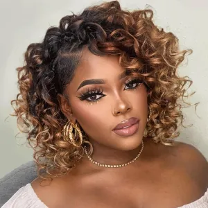 Gogo Curl Crochet Hair 8 Packs Ocean Wave Crochet Hair Pre Looped Deep Twist Goddess Box Braids Curly Water Wave Synthetic Braiding Hair For Black Women (#T27, 12 Inch (Pack of 8))