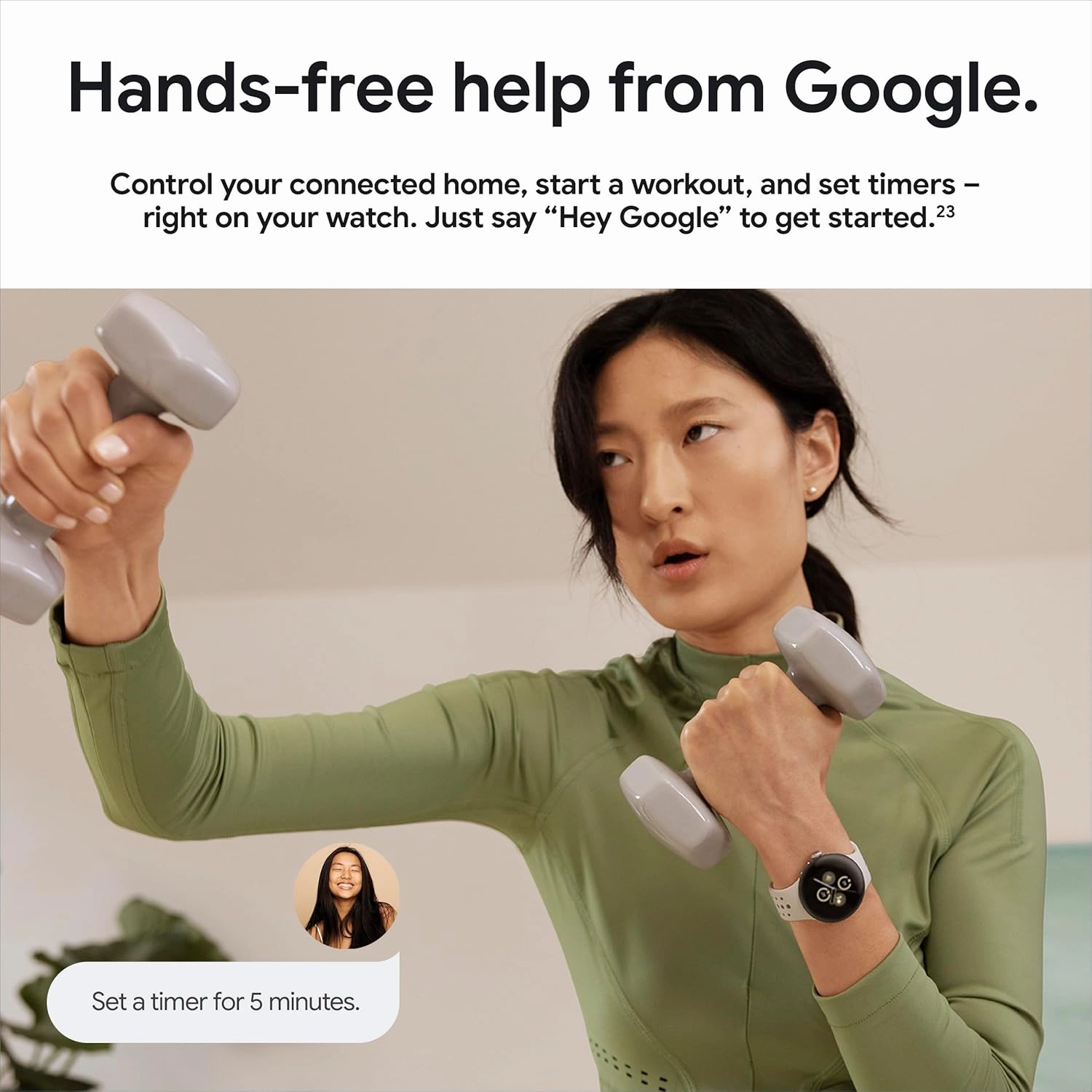 Google Pixel Watch 2 (Previous Model) with the Best of Fitbit - Heart Rate Tracking, Stress Management, Safety Features - Android Smartwatch - Champagne Gold Aluminum Case - Hazel Active Band - LTE