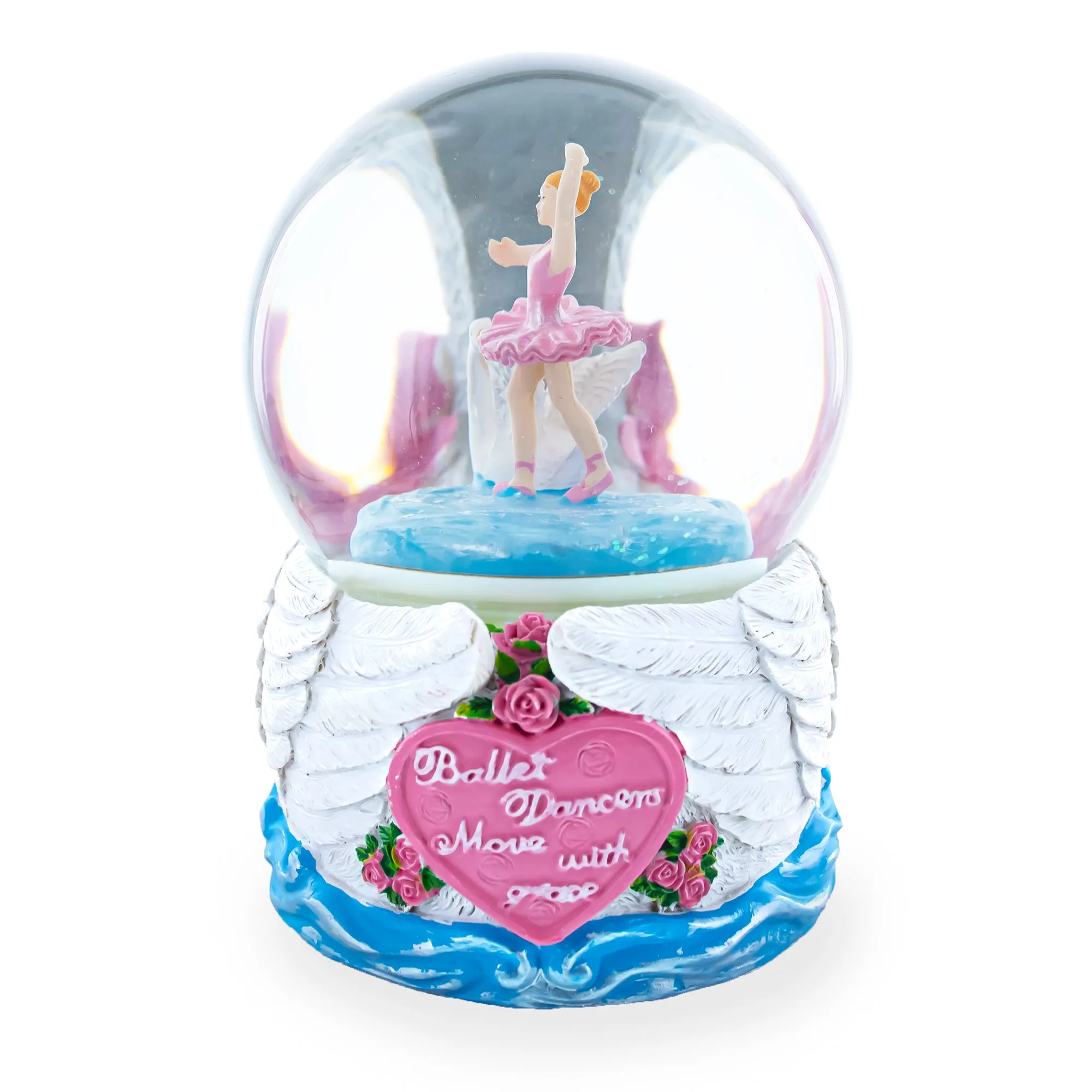 Graceful Swan Lake Ballet Musical Water Snow Globe