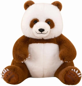 GracesDawn Stuffed Animals-Giant Panda 11.8", Soft and Cute Giant Panda Doll, Plush Animal Cat, Ideal Gift for Children (Coffee Color White)