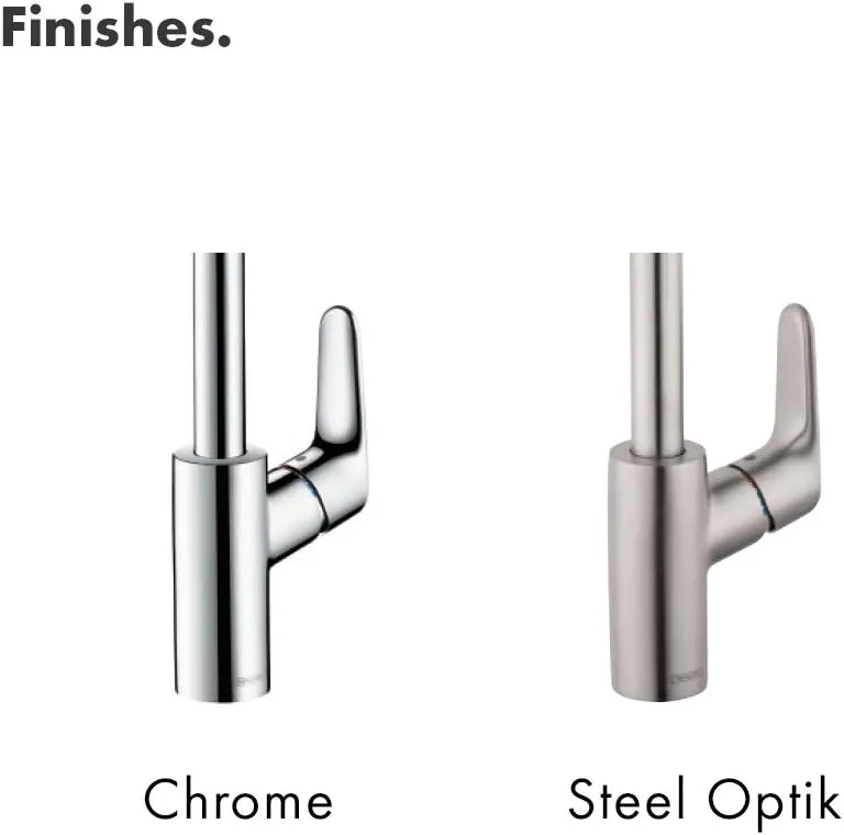 hansgrohe Focus Chrome High Arc Kitchen Faucet, Kitchen Faucets with Pull Down Sprayer, Faucet for Kitchen Sink, Magnetic Docking Spray Head, Chrome 04505000