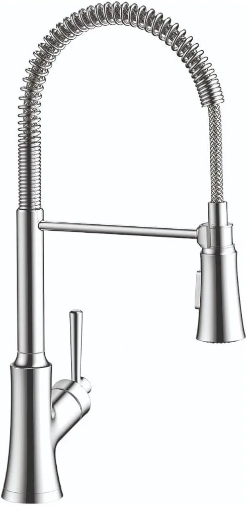 hansgrohe Joleena Chrome Commercial Kitchen Faucet, Kitchen Faucets with Pull Down Sprayer, Faucet for Kitchen Sink, Chrome 04792000 19.3-Inches Tall