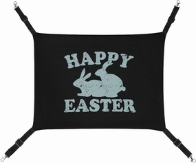 Happy Easter Rabbits Hanging Cat Bed Soft Breathable Pet Hammock for Cage Pet Sleeper for Kitten Ferret Puppy Rabbit