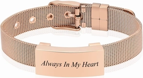 Hearbeingt Cremation Jewelry for Ashes Bracelet for Women Men Stainless Steel Square with Watch Band Cremation Urn Bracelet Memorial Keepsake Bangle Ash Holder