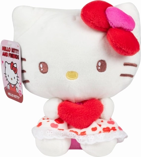 Hello Kitty and Friends 8" Plush w/Heart Accessory - 2025 Limited Edition Officially Licensed Sanrio - Cute Soft Doll Stuffed Animal Toy - Gift for Kids, Girls, Boys, Girlfriend, Mother, Mom