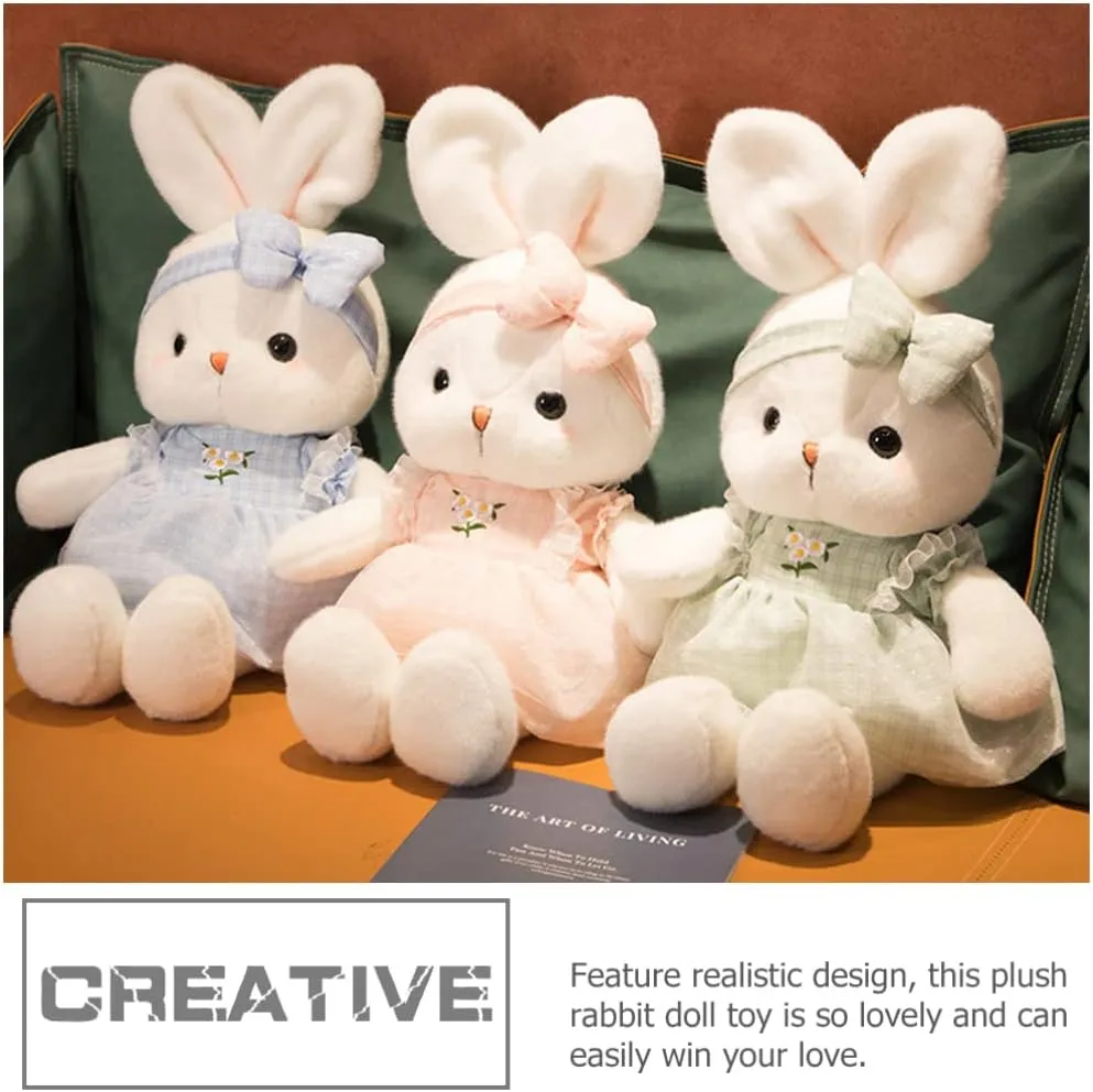 Hemoton Cute Plush Bunny Soft Stuffed Animal Bunny Rabbit Plush Toy for Baby Girls 16 inch