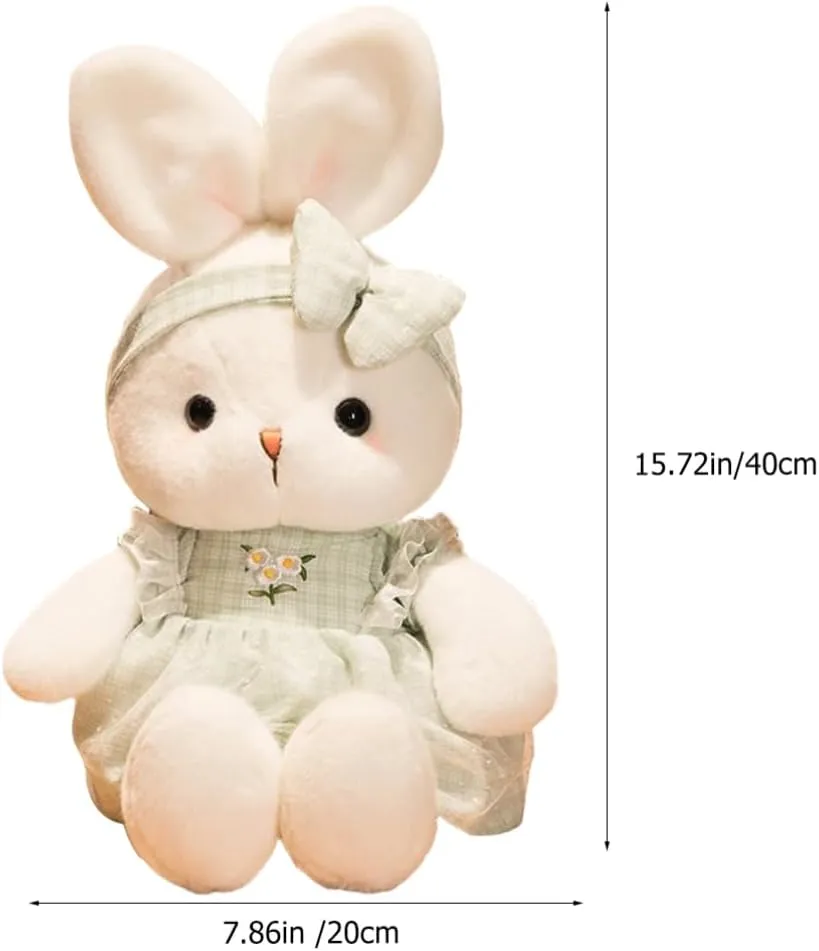 Hemoton Cute Plush Bunny Soft Stuffed Animal Bunny Rabbit Plush Toy for Baby Girls 16 inch