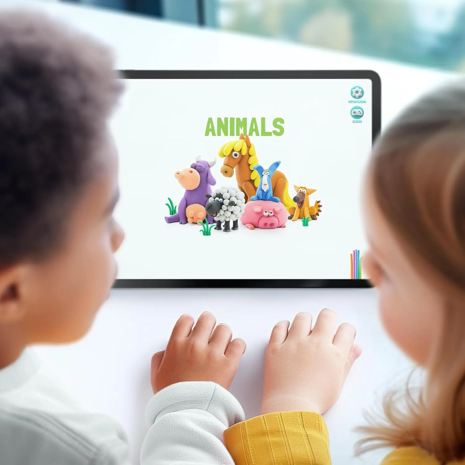 HEY CLAY Animals: Piggy, Horse, Rabbit Set - Air Dry Clay Kit 6 cans with Fun Interactive Instructions App - Gift for Kids Age 3 